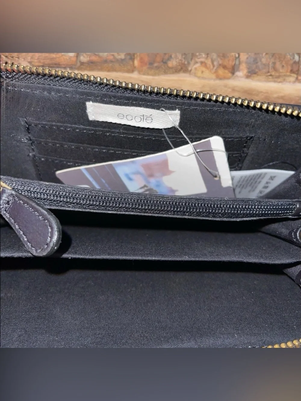 ECOTE Genuine Leather Zip Around Wallet NWT Urban Outfitters